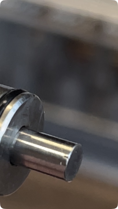 Second Panthera MK1 valve pin with visible deformation at the struck end
