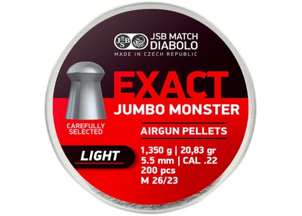 JSB Exact Jumbo Monster Light 5,52 mm légfegyverlövedék